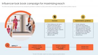 Influencer Look Book Developing Actionable Marketing Campaign Plan Strategy SS V