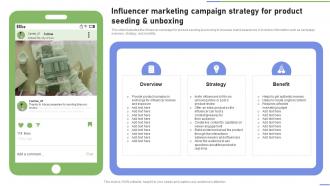 Influencer Marketing Campaign Strategy For Product Seeding Strategies To Ramp Strategy SS V