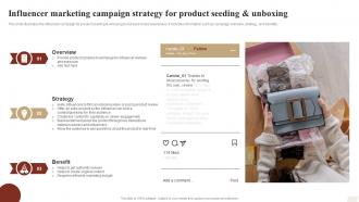 Influencer Marketing Campaign Strategy For Product Seeding Ways To Optimize Strategy SS V
