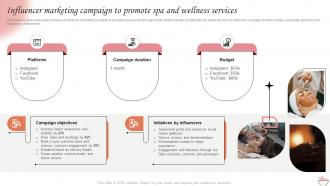 Influencer Marketing Campaign To Promote Spa And Marketing Strategies For Spa Business Strategy SS V