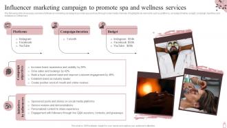 Influencer Marketing Campaign To Promote Spa Marketing Plan To Maximize SPA Business Strategy SS V