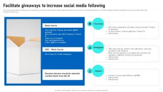 Influencer Marketing Guide Facilitate Giveaways To Increase Social Media Following Strategy SS V