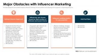 Influencer marketing major obstacles with influencer marketing