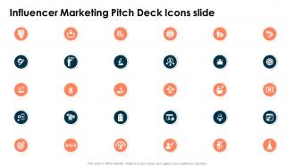 Influencer marketing pitch deck icons slide