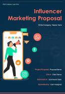 Influencer Marketing Proposal Report Sample Example Document