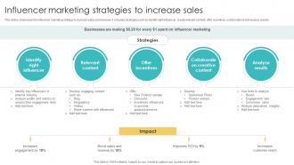 Influencer Marketing Strategies To Increase Sales Using Various Marketing Methods Strategy SS V