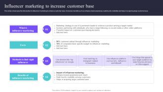 Influencer Marketing To Increase Customer Base Deploying A Variety Of Marketing Strategy SS V