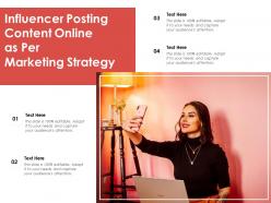 Influencer posting content online as per marketing strategy