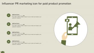 Influencer PR Marketing Icon For Paid Product Promotion