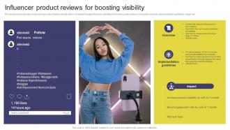 Influencer Product Reviews For Boosting Visibility Elevating Sales Revenue With New Promotional Strategy SS V
