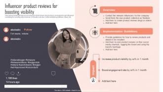 Influencer Product Reviews For Boosting Visibility Implementing New Marketing Campaign Plan Strategy SS