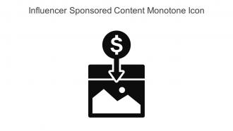 Influencer Sponsored Content Monotone Icon In Powerpoint Pptx Png And Editable Eps Format
