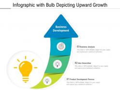 Infographic with bulb depicting upward growth