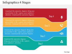 Infographics 4 stages flat powerpoint design