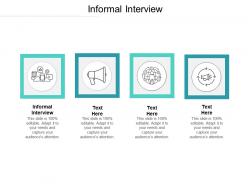 Informal interview ppt powerpoint presentation slides design templates cpb