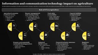 Information And Communication Technology Impact On Agriculture