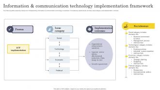 Information And Communication Technology Implementation Framework
