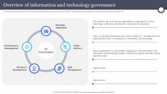 Information And Communications Governance Ict Governance Overview Of Information And Technology