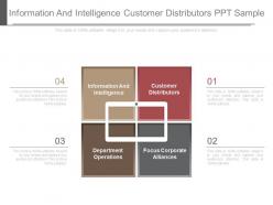 Information and intelligence customer distributors ppt sample