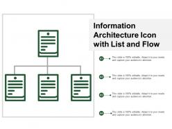 Information architecture icon with list and flow