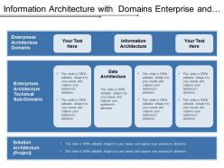 Information architecture with domains enterprise and solution