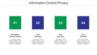 Information control privacy ppt powerpoint presentation ideas demonstration cpb