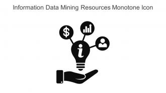 Information Data Mining Resources Monotone Icon In Powerpoint Pptx Png And Editable Eps Format