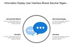 Information display user interface bharat sanchar nigam limited