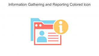 Information Gathering And Reporting Colored Icon In Powerpoint Pptx Png And Editable Eps Format