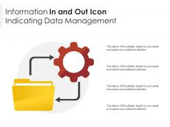 Information in and out icon indicating data management