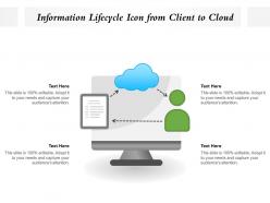 Information lifecycle icon from client to cloud
