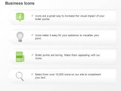 Information Lightbulb Diary For Notes Search Ppt Icons Graphics