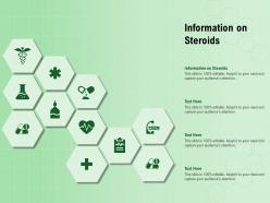 Information on steroids ppt powerpoint presentation diagram ppt
