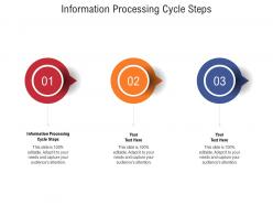 Information processing cycle steps ppt powerpoint presentation show shapes cpb