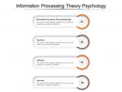 Information processing theory psychology ppt powerpoint presentation slides cpb