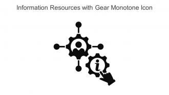 Information Resources With Gear Monotone Icon In Powerpoint Pptx Png And Editable Eps Format