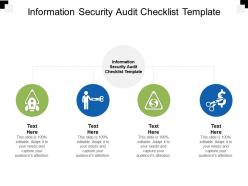 Information security audit checklist template ppt powerpoint presentation model influencers cpb
