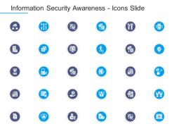 Information security awareness icons slide ppt powerpoint presentation outline shapes
