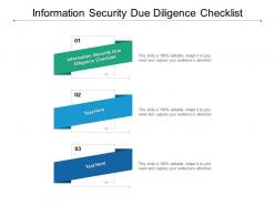 Information security due diligence checklist ppt powerpoint presentation pictures cpb