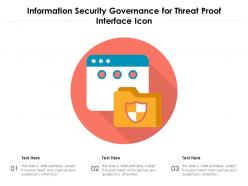 Information security governance for threat proof interface icon