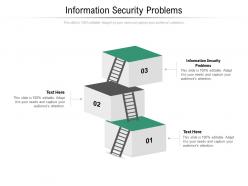 Information security problems ppt powerpoint presentation infographics diagrams cpb