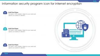 Information Security Program Icon For Internet Encryption