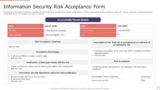 Information Security Risk Acceptance Form