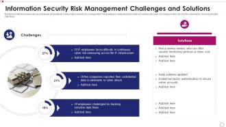 Information security risk management challenges and solutions