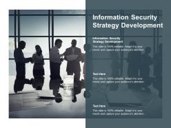 Information security strategy development ppt powerpoint presentation gallery cpb