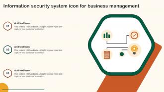 Information Security System Icon For Business Management