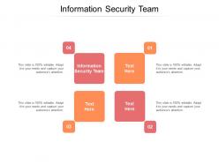 Information security team ppt powerpoint presentation gallery design inspiration cpb