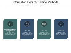 Information security testing methods ppt powerpoint presentation infographic summary cpb
