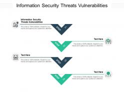 Information security threats vulnerabilities ppt powerpoint presentation infographic template microsoft cpb