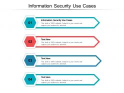 Information security use cases ppt powerpoint presentation inspiration brochure cpb
